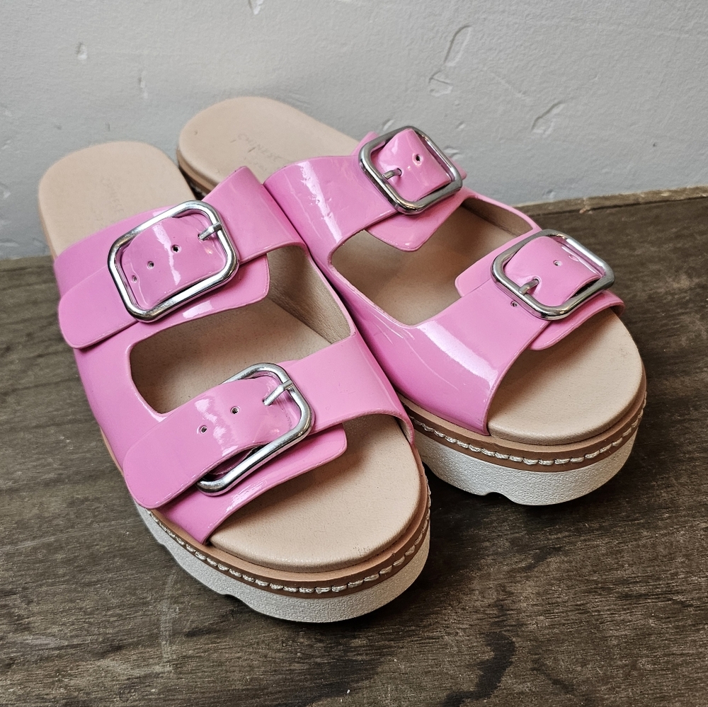 Chinese Laundry Barbie Pink Platform Slides – 8.5 - Y2K - Picture 3 of 9